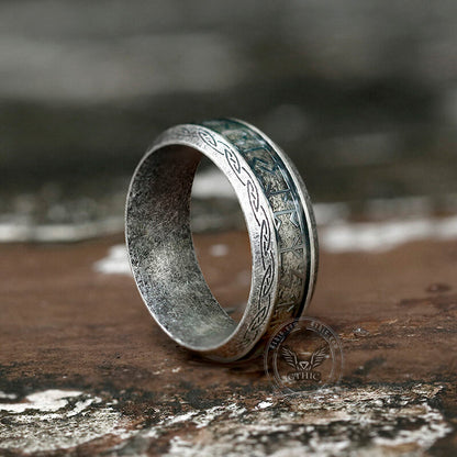 Viking Celtic Knot Runes Stainless Steel Ring