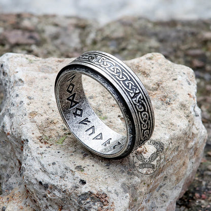 Viking Celtic Knot Stainless Steel Spinner Ring