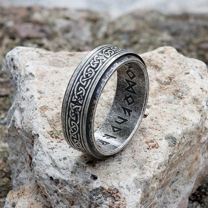 Viking Celtic Knot Stainless Steel Spinner Ring