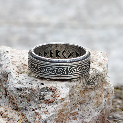 Viking Celtic Knot Stainless Steel Spinner Ring