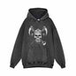 Viking Double Axe Skull Vintage Washed Hoodie