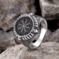 Viking Helm of Awe Stainless Steel Skull Ring