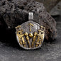 Viking Rune Shield Sword Stainless Steel Pendant