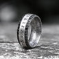 Viking Runes Gem-set Stainless Steel Band Ring