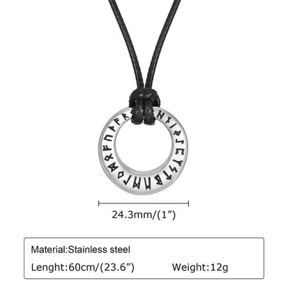 Viking Runes Stainless Steel Urn Necklace