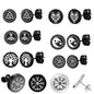 Viking Sigils Stainless Steel Stud Earrings