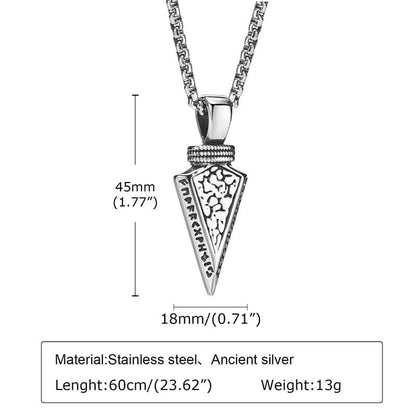 Viking Spear Head Stainless Steel Pendant