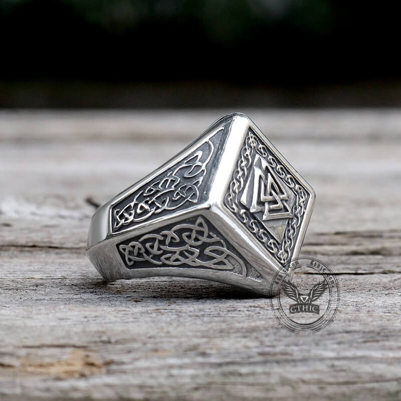 Viking Valknut Celtic Knot Stainless Steel Ring