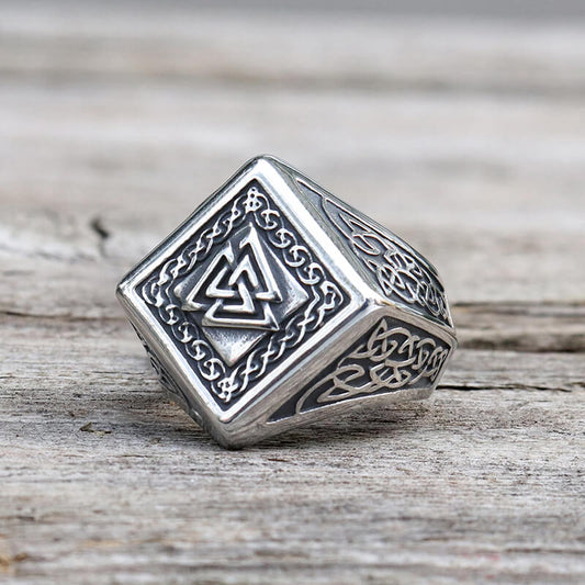 Viking Valknut Celtic Knot Stainless Steel Ring