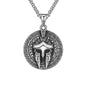 Viking Warrior Mask Stainless Steel Necklace