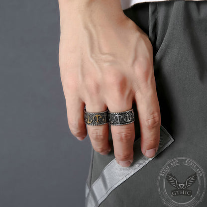 Vintage Anchor Stainless Steel Marine Ring