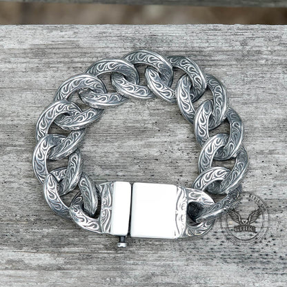 Vintage Carve Pattern Stainless Steel Bracelet