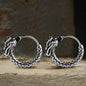 Vintage Chinese Dragon Design Stainless Steel Earrings