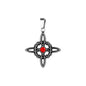 Vintage Chinese Knot Zircon Stainless Steel Pendant