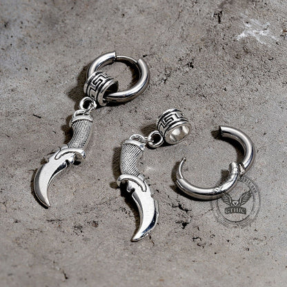 Vintage Dagger-Shaped Stainless Steel Earrings