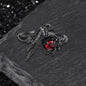 Vintage Dark Crow Copper CZ Open Ring