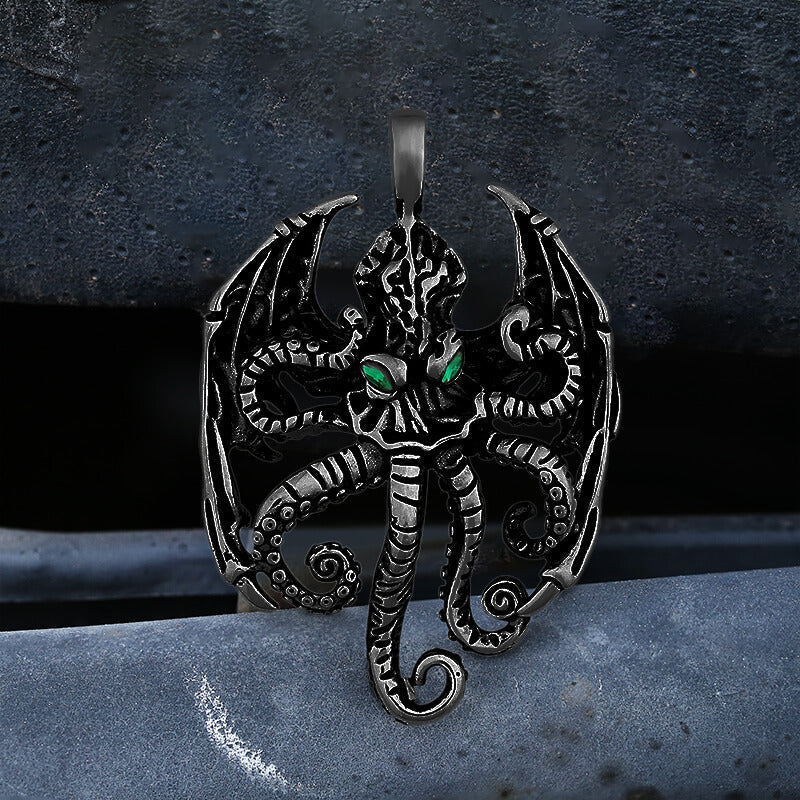 Vintage Demon Octopus Stainless Steel Pendant