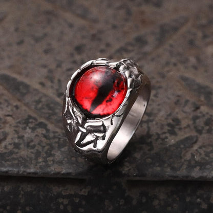 Vintage Dragon Eye Stainless Steel Ring