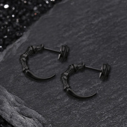 Vintage Eagle Claw Stainless Steel Earrings