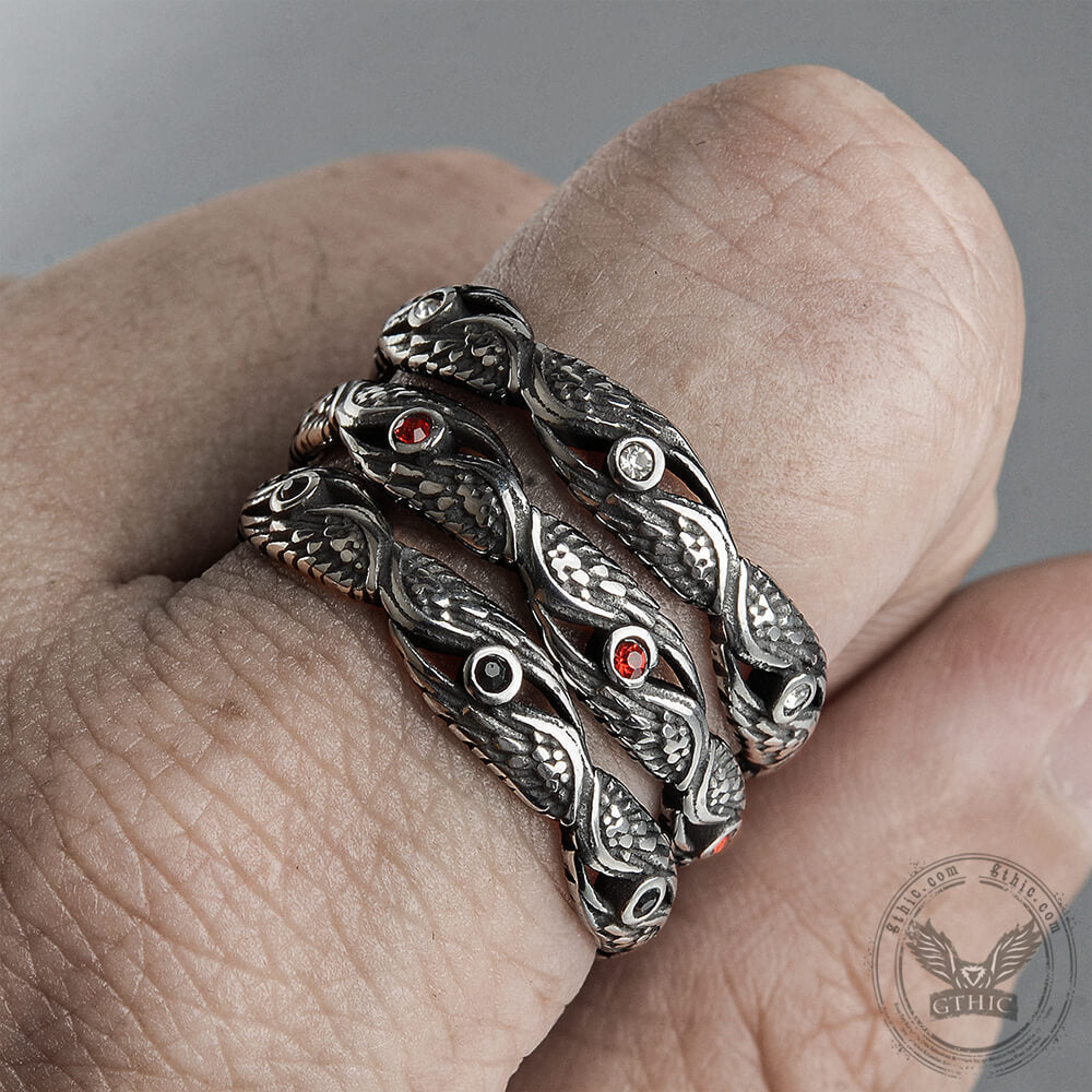 Vintage Feather Wings Stainless Steel Ring