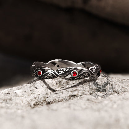 Vintage Feather Wings Stainless Steel Ring