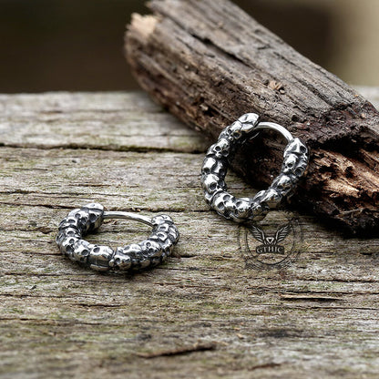 Vintage Gothic Skulls Stainless Steel Earrings