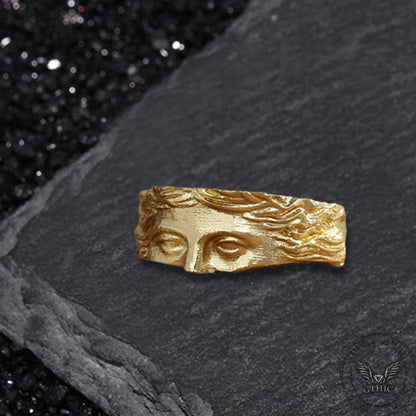 Vintage Half Face Venus Copper Open Ring
