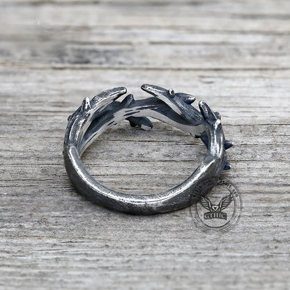 Vintage Jesus Crown of Thorns Stainless Steel Ring