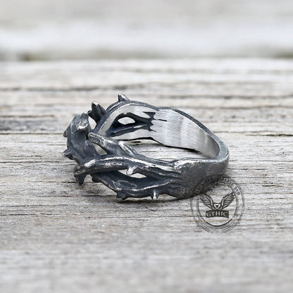 Vintage Jesus Crown of Thorns Stainless Steel Ring