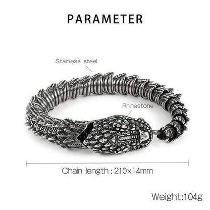 Vintage Keel Dragon Stainless Steel Bracelet