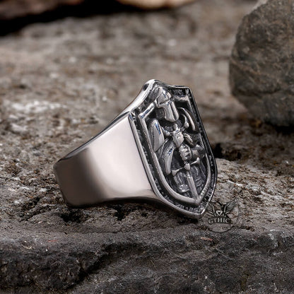 Vintage Knights Templar Crusade Stainless Steel Ring