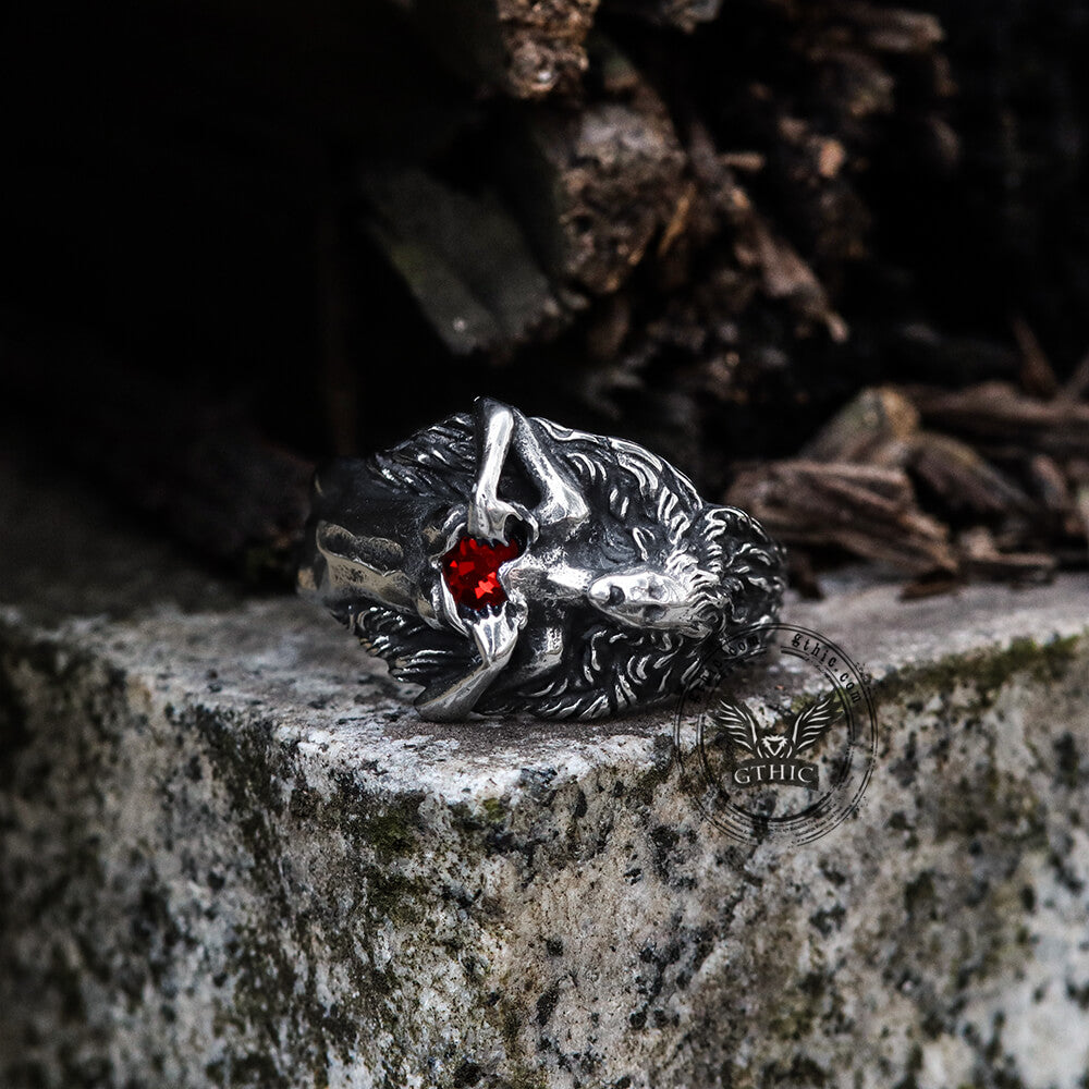 Vintage Open Your Heart Stainless Steel Ring