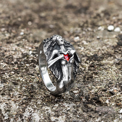 Vintage Open Your Heart Stainless Steel Ring