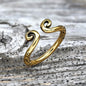 Vintage Pattern Wukong Tightening Curse Stainless Steel Open Ring