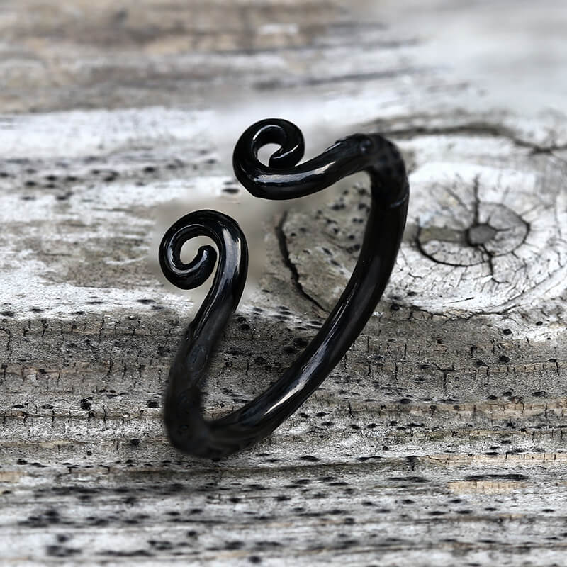 Vintage Pattern Wukong Tightening Curse Stainless Steel Open Ring