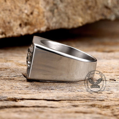 Vintage Pistol Gun Stainless Steel Ring