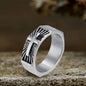 Vintage Polished Cross Pattern Stainless Steel Ring