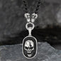 Vintage Skull Head Agate Stainless Steel Necklace