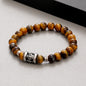 Vintage Skull Pattern Natural Stone Bracelet