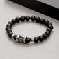 Vintage Skull Pattern Natural Stone Bracelet