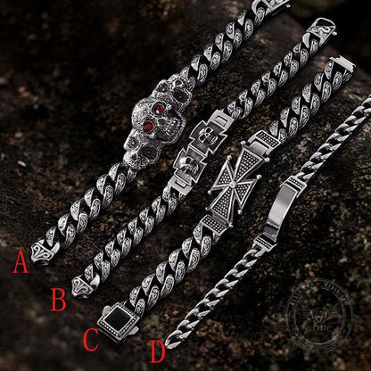Vintage Skull Stainless Steel Bracelet