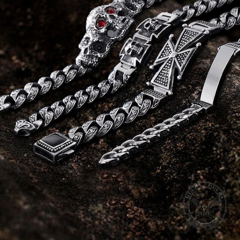 Vintage Skull Stainless Steel Bracelet