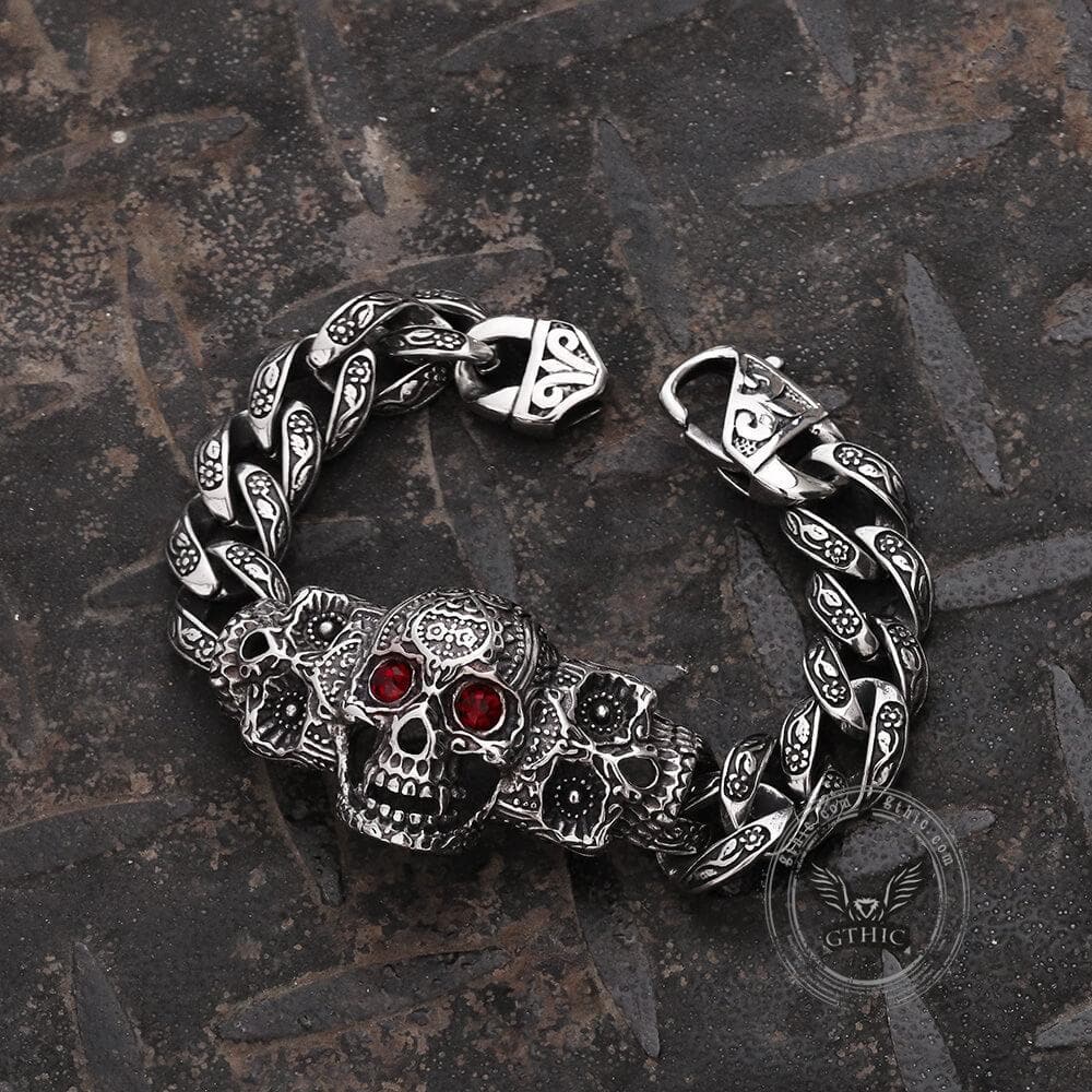 Vintage Skull Stainless Steel Bracelet