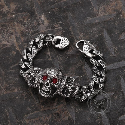 Vintage Skull Stainless Steel Bracelet