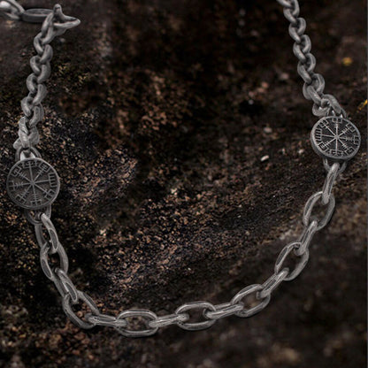 Vintage Stainless Steel Viking Necklace
