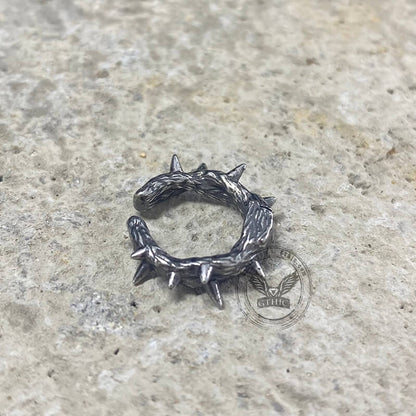 Vintage Thorns Stainless Steel Ear Clips