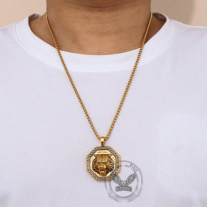 Vintage Tiger Head Stainless Steel Pendant
