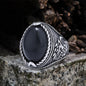 Vintage Turquoise Eagle Pattern Stainless Steel Ring