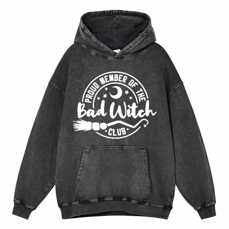 Vintage Washed Bad Witch Hoodie