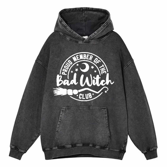 Vintage Washed Bad Witch Hoodie